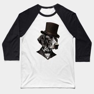 German shorthaired pointer with top hat Baseball T-Shirt